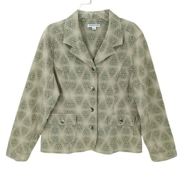Pendleton XL Army Green Snake Print Jacket - Picture 1 of 10
